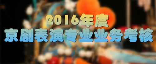 插鸡巴操逼的黄色视频国家京剧院2016年度京剧表演专业业务考...